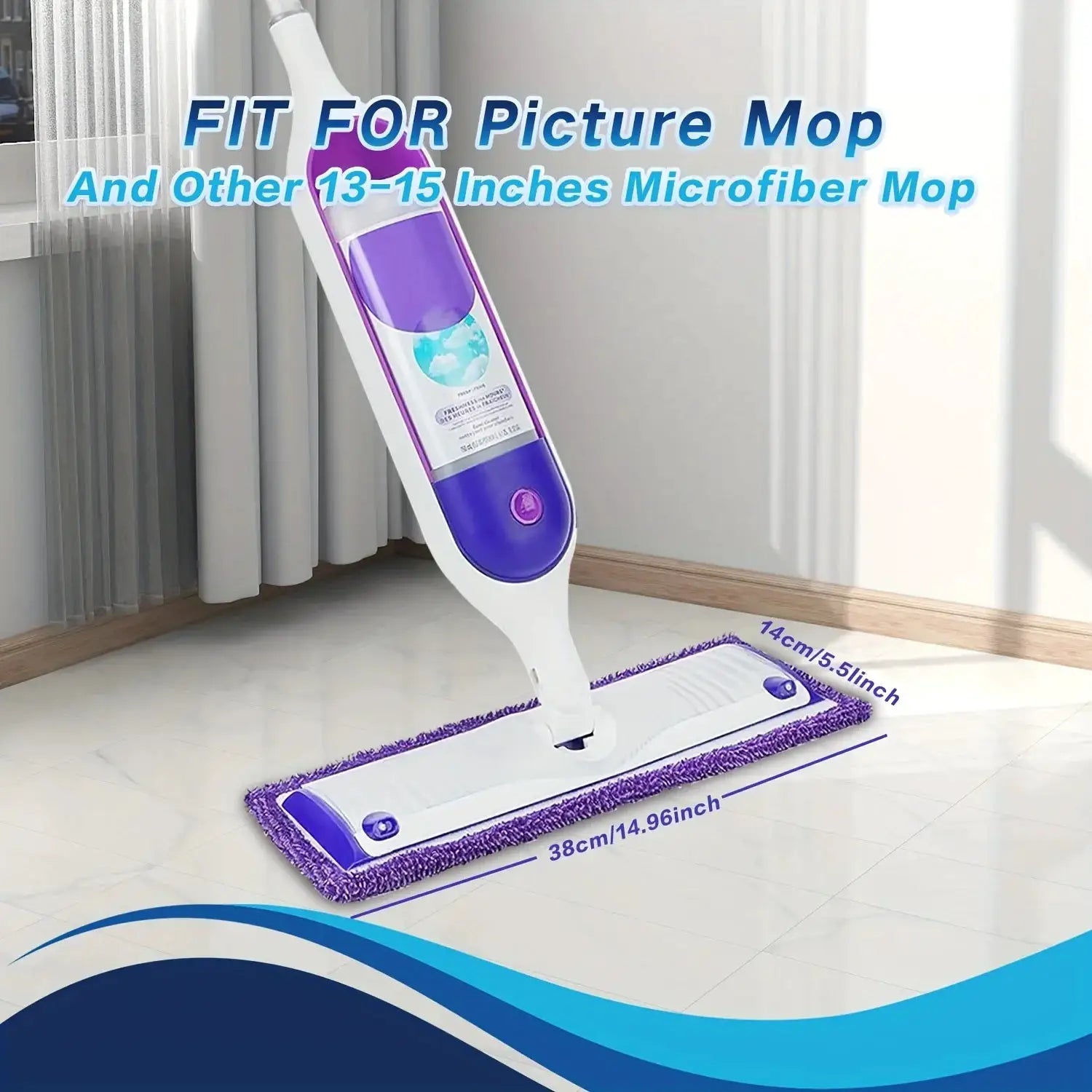 Reusable Microfiber Mop Pads for Swiffer PowerMop, Power Mop Pads Refills for 13 ''-15 '' Spray Mop, Machine Washable Pad from PriceLows™
