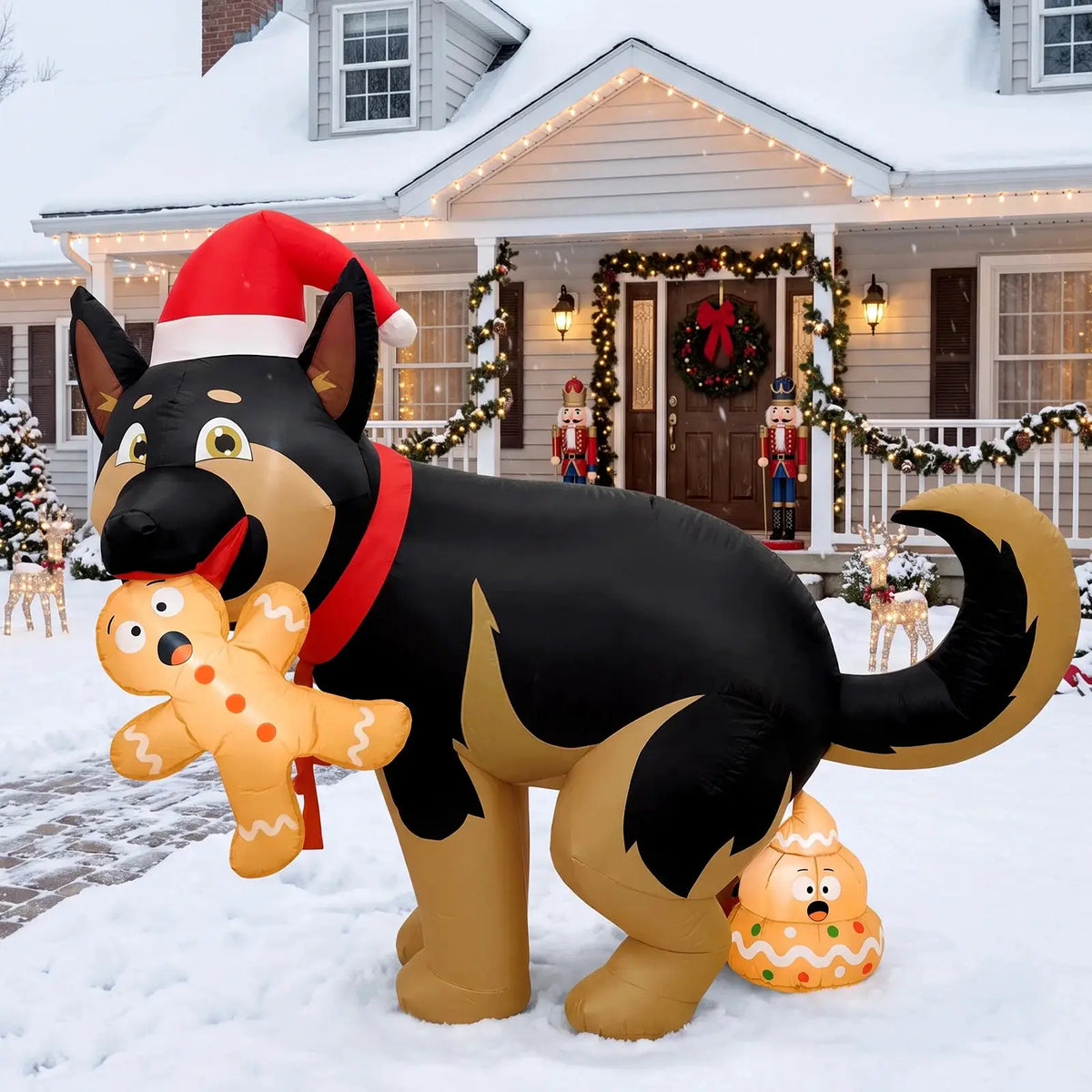 Christmas Yard Decor | 5 Ft Tall | Heavy Fabric | Indoor Outdoor Use