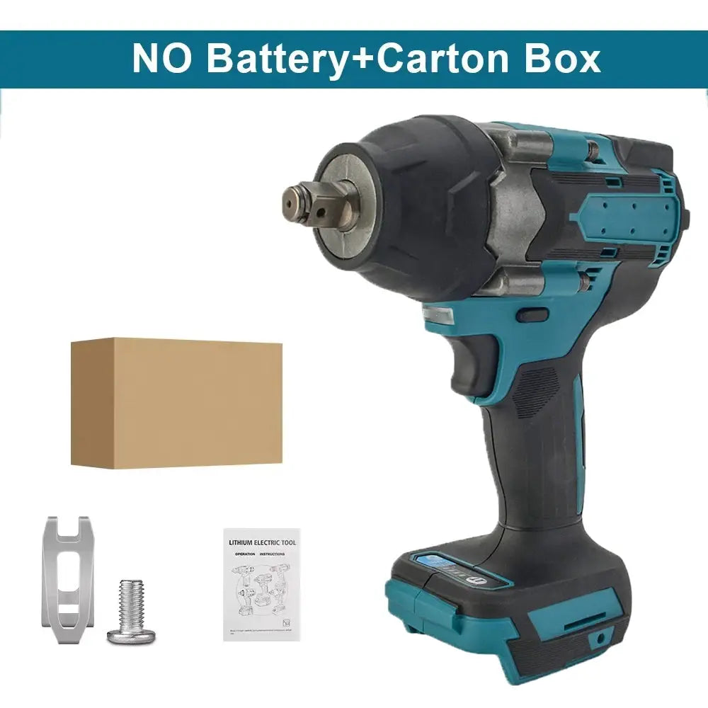 1800N.m High Torque Brushless Electric Impact Wrench 1/2'' Cordless Power Tool for Auto Repair Screwdriver Nut Remover For Makita 18V Battery Pin from PriceLows™