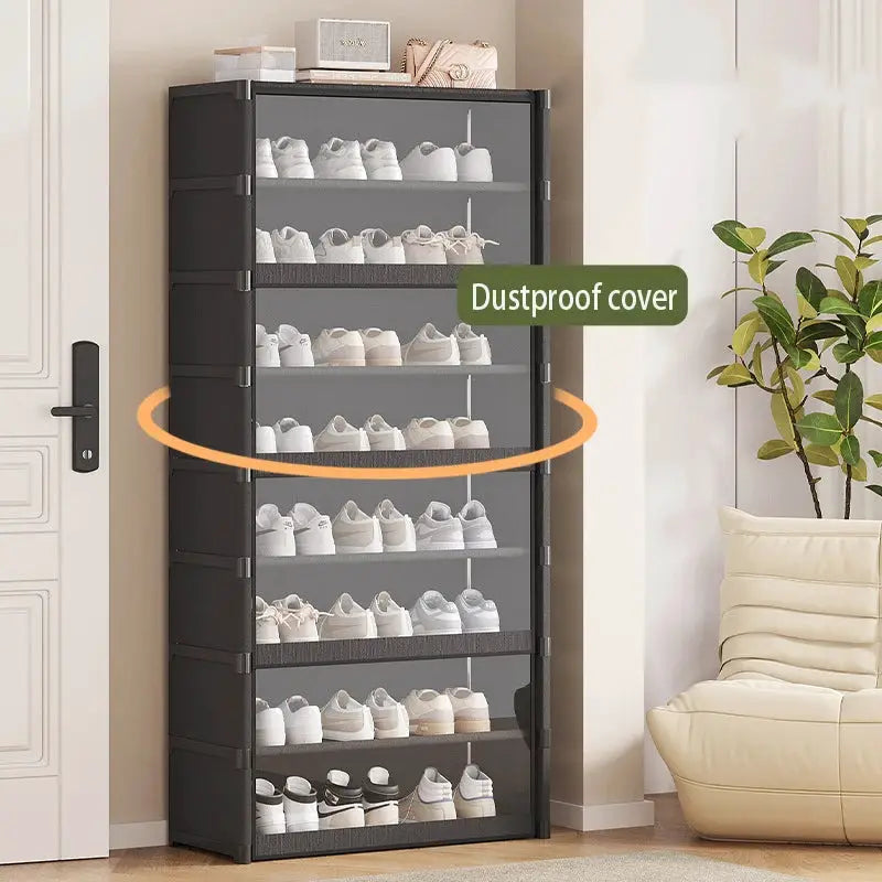 Dust-Proof and Transparent Large-Sized High-Shoe Rack, Shoe Cabinet, Suitable for 5-9 Levels of Storage, Can Accommodate 12-24 Pairs of Shoes Sports Shoe Rack Organizer, Shoe Cabinet, Closed Shelf, Shoe Rack Support Piece, Su from PriceLows™