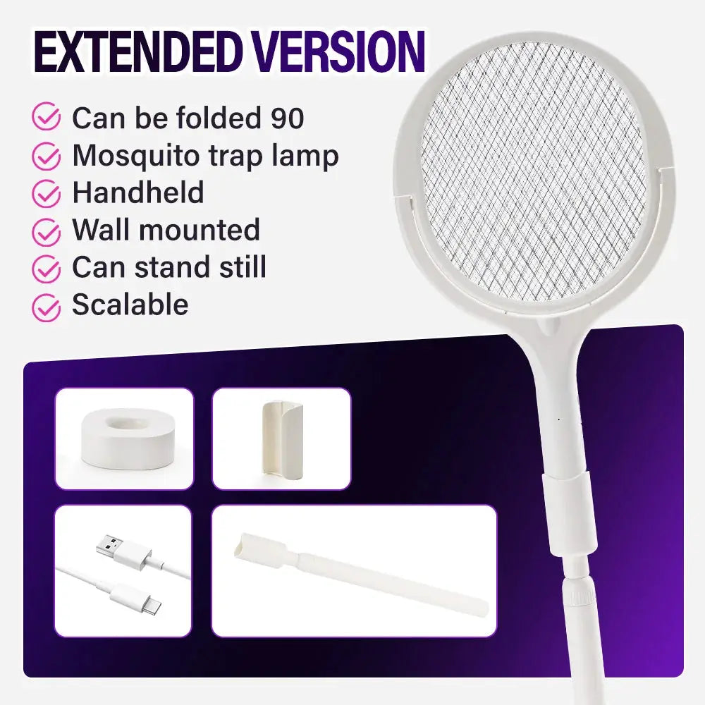 6 in 1 3500V Multifunctional Mosquito Killer Adjustable Mosquito Swatter USB Rechargeable Fly Trap Household Tool from PriceLows™