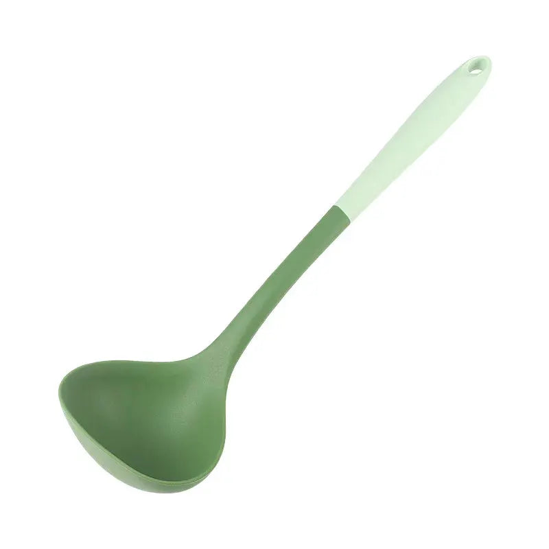 6-Piece Silicone Kitchen Utensil Set: Chinese Spatula, Soup Ladle, Slotted Turner, Pasta Spoon, Salad & Honey Scrapers for Non-S from PriceLows™