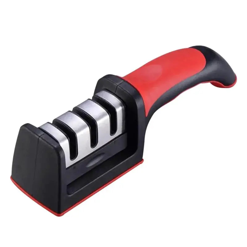Ergonomic Handle 3 in 1 Knife Sharpener Stainless Steel Slots Sharpens Knives Scissors 19.3cm Kitchen Sharpening Tool from PriceLows™