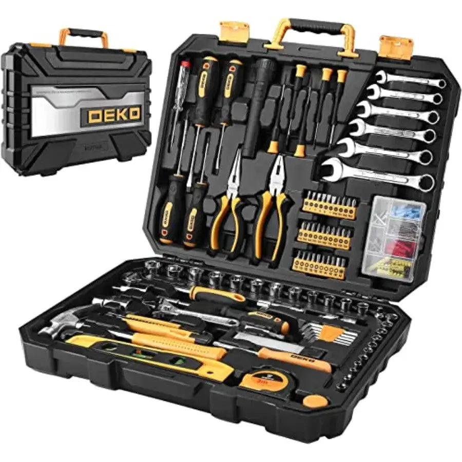 208 Piece Tool Set, General Household Hand Tool Kit, Auto Repair Tool Box with Plastic Toolbox Storage Case from PriceLows™