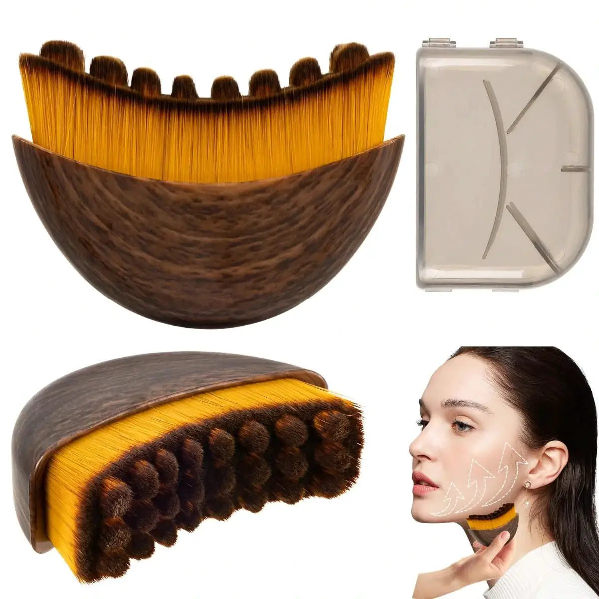Lymphatic Face Brush | Silicone Sculpting Design | Ergonomic Jawline Contour Tool