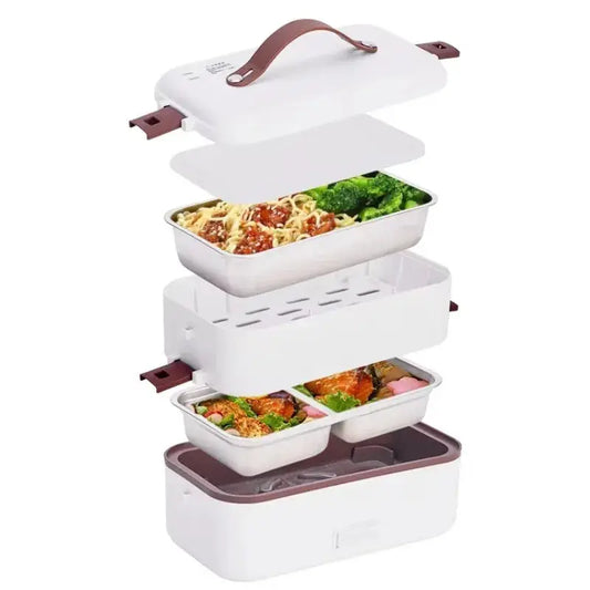 Portable Electric Heating Lunch Box Stainless Steel Food Warmer Electric Lunch Box for Home and Office from PriceLows™