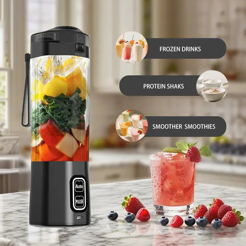 Portable Electric Juice Maker Blender 700ML USB Rechargeable Fruit Mixer 6 Blades Juicer for Shakes Smoothies Fresh Juicing Cup from PriceLows™