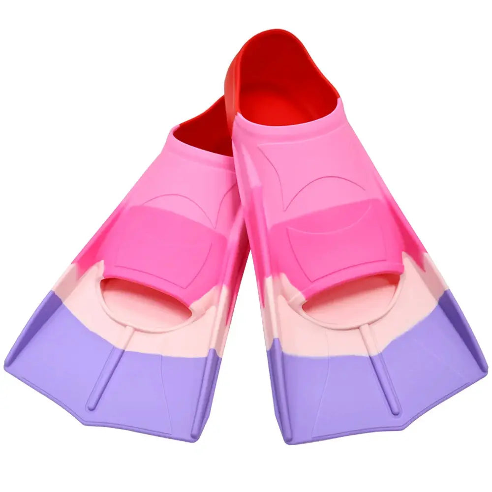 Silicone Fins Swim Training Snorkel Short Diving Flippers Frog Shoes Men Women Professional Breaststroke Freesnorkel Swimming from PriceLows™