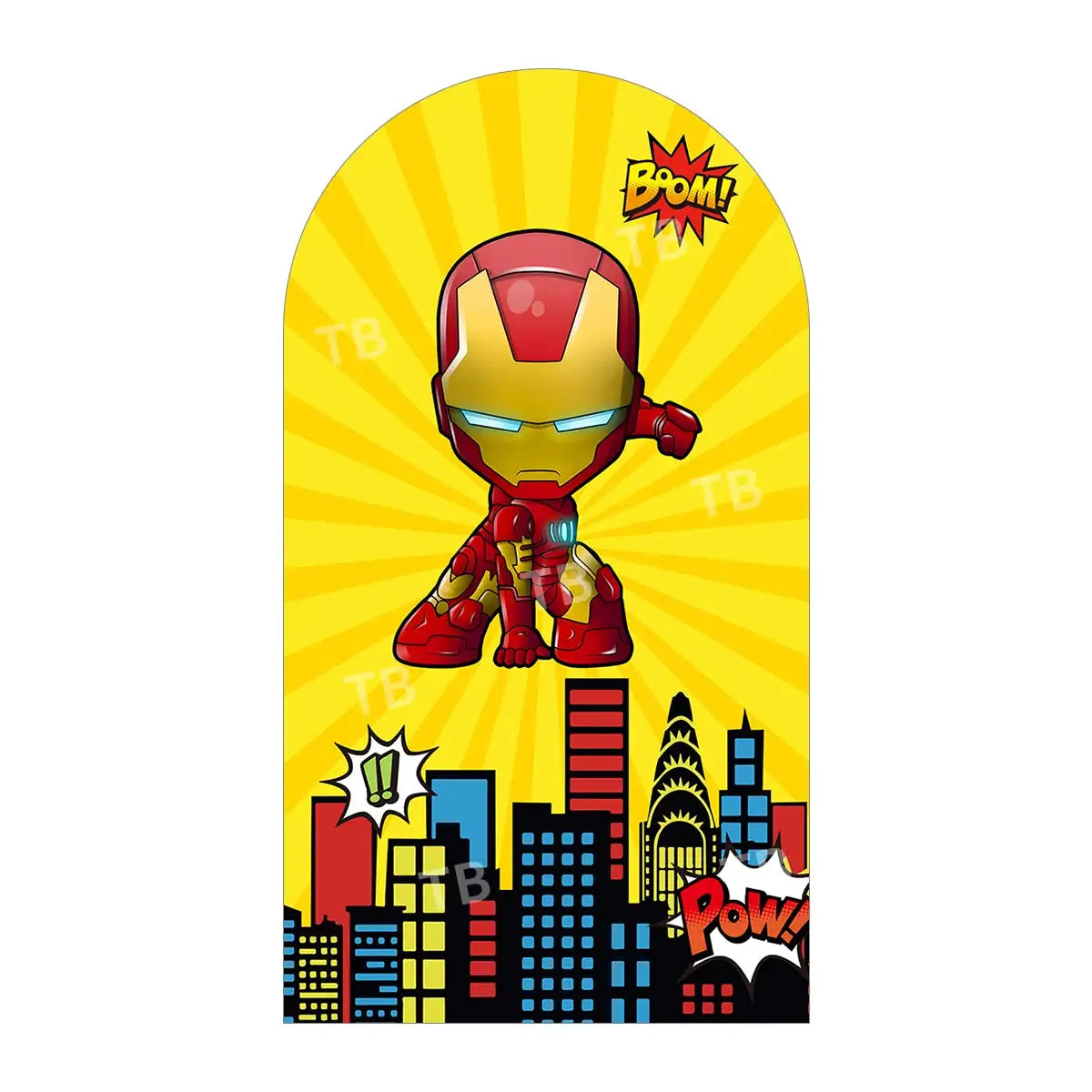 Party Backdrop | Marvel Avengers Theme | Arch Backdrop Cover | Custom Name