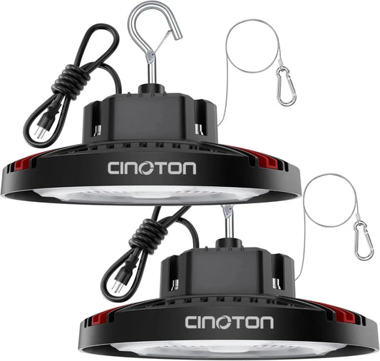 160W UFO LED High Bay Light, 24000LM 5000K Commercial Lighting for Warehouse Garage Workshop, ETL Listed 2 Pack from PriceLows™