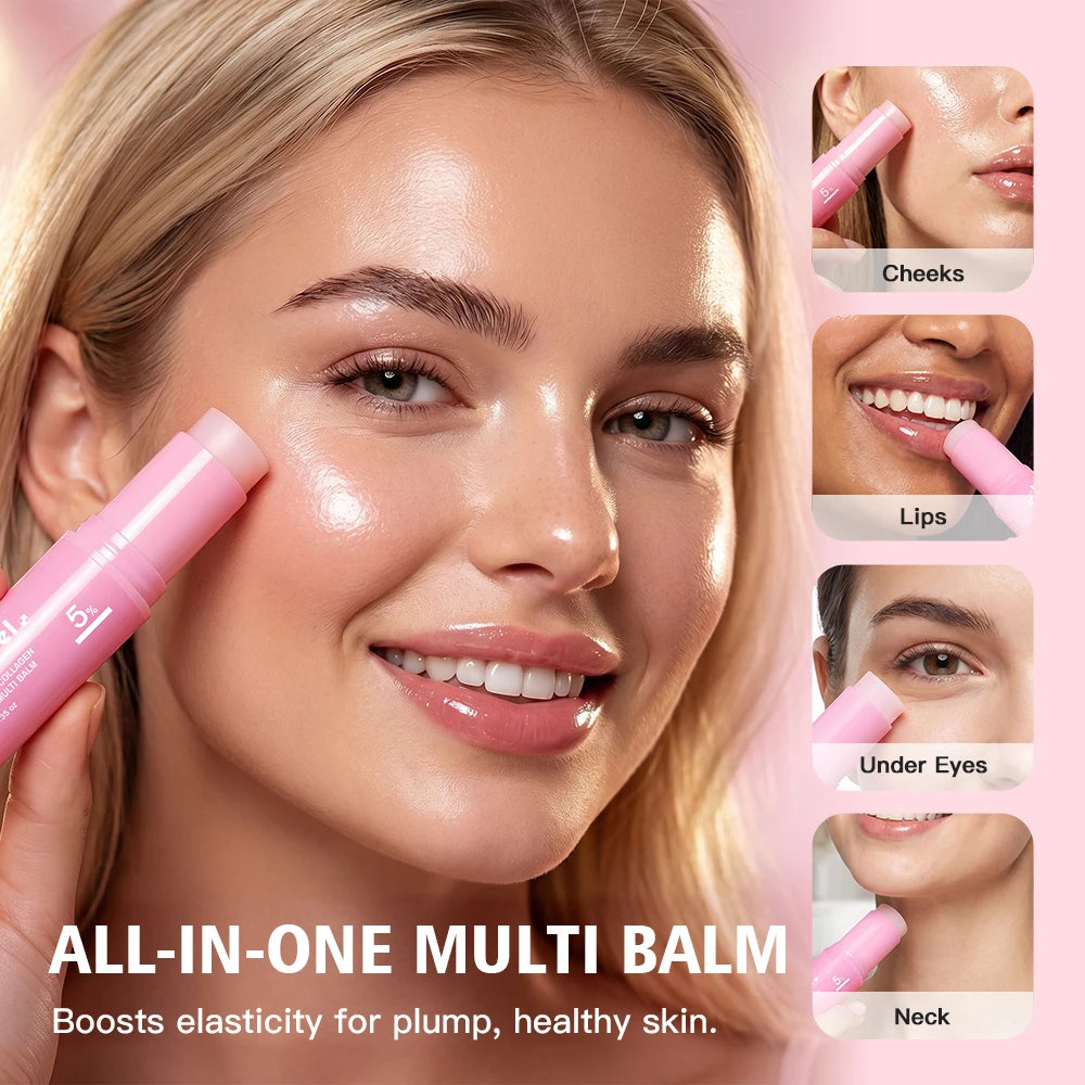 Collagen Balm Stick | PDRN Pink Blend | Deep Hydrating Glow | Face Eye Lip