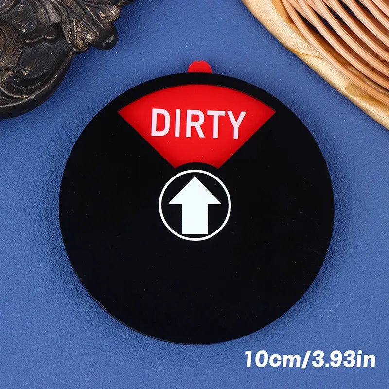 Dishwasher Clean Dirty Magnet | Acrylic Sign | Magnetic Backing | Black