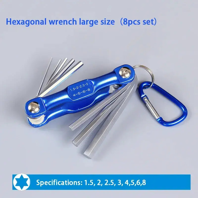 Folding hexagonal wrench, plum blossom screwdriver, multifunctional internal combination maintenance tool set from PriceLows™