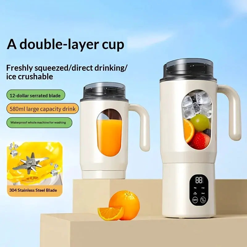 New Portable Juice Maker Blender for Shakes Smoothie 580ML Durable Juicer Steel Blades 2 in 1 Blender Bottle Smoothie Extractor from PriceLows™