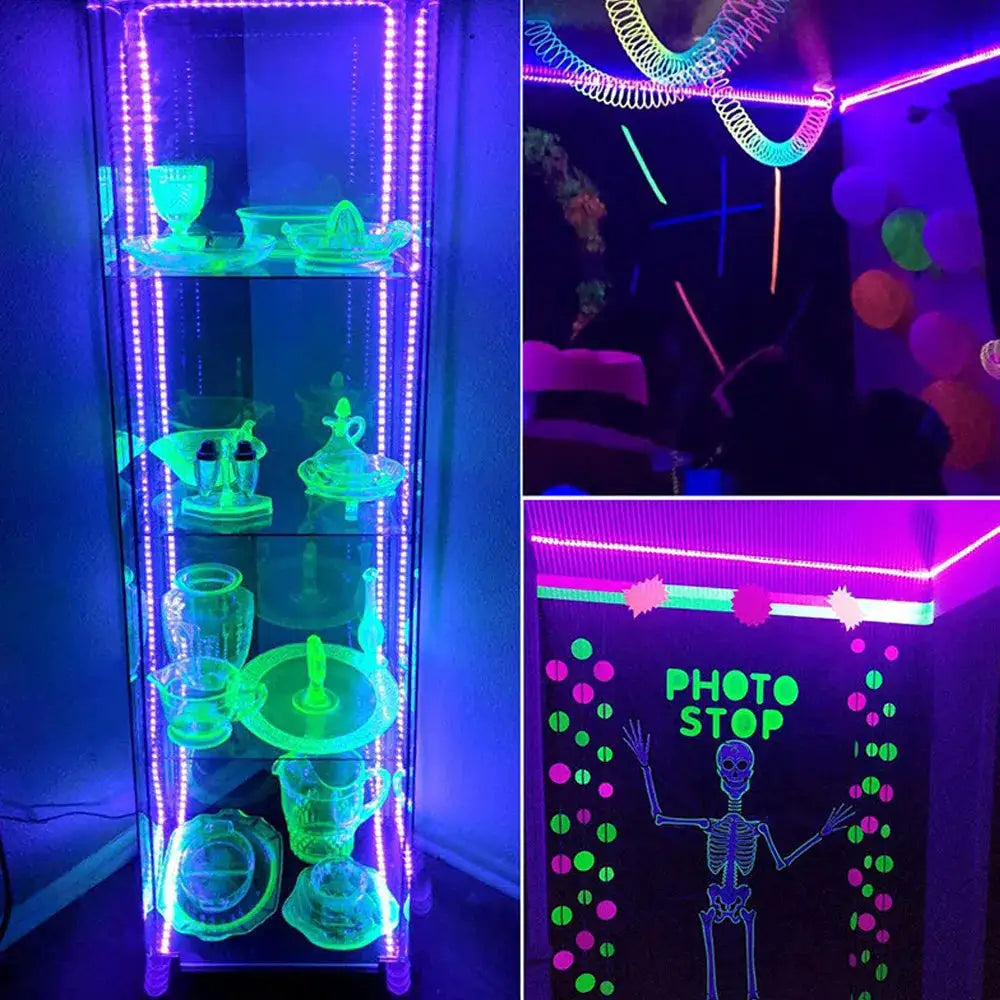 UV Led Strip light 5V UVA Light 395-405nm SMD2835 Ultraviolet Ray LED Diode Ribbon Purple Tape Lamp USB With Switch 60LEDs/m from PriceLows™