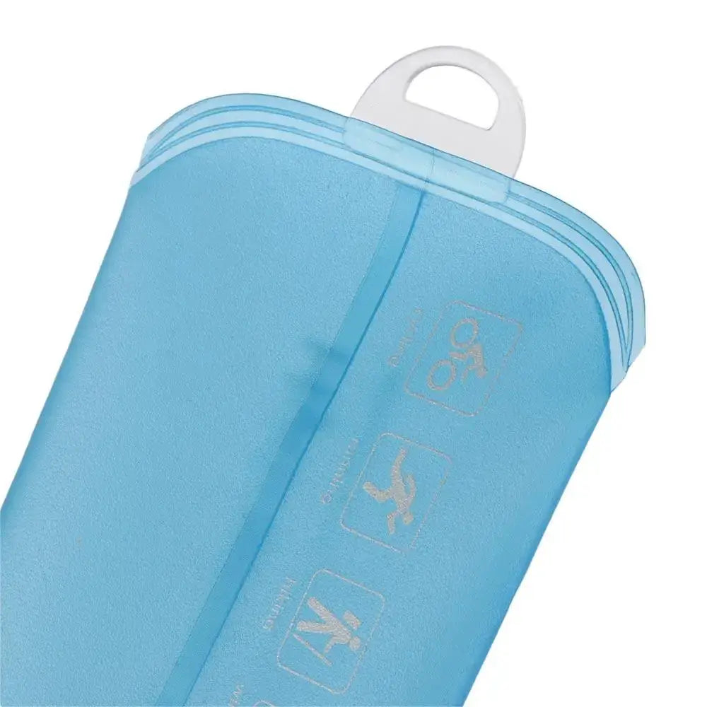 Hiking TPU Folding Water Bottle Water Bag Blue Collapsible Water Bottle Soft Flask Sport Water Bottle 500ML 250ML 150ML from PriceLows™