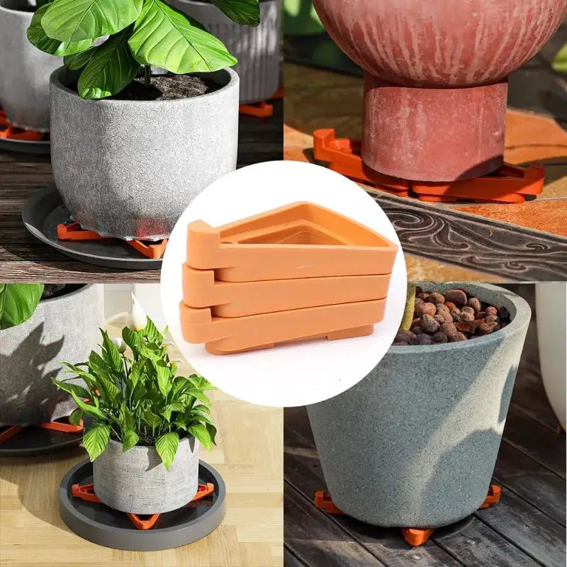 Plant Pot Foot Flower Pot Support Invisible Triangle Holder Decor Plant Stand Outdoor Statue Pot Planter Feet Bonsai Holders from PriceLows™
