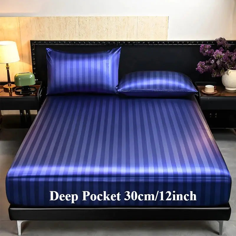 Fitted Sheet | Satin Finish | Deep Pocket | Twin To King