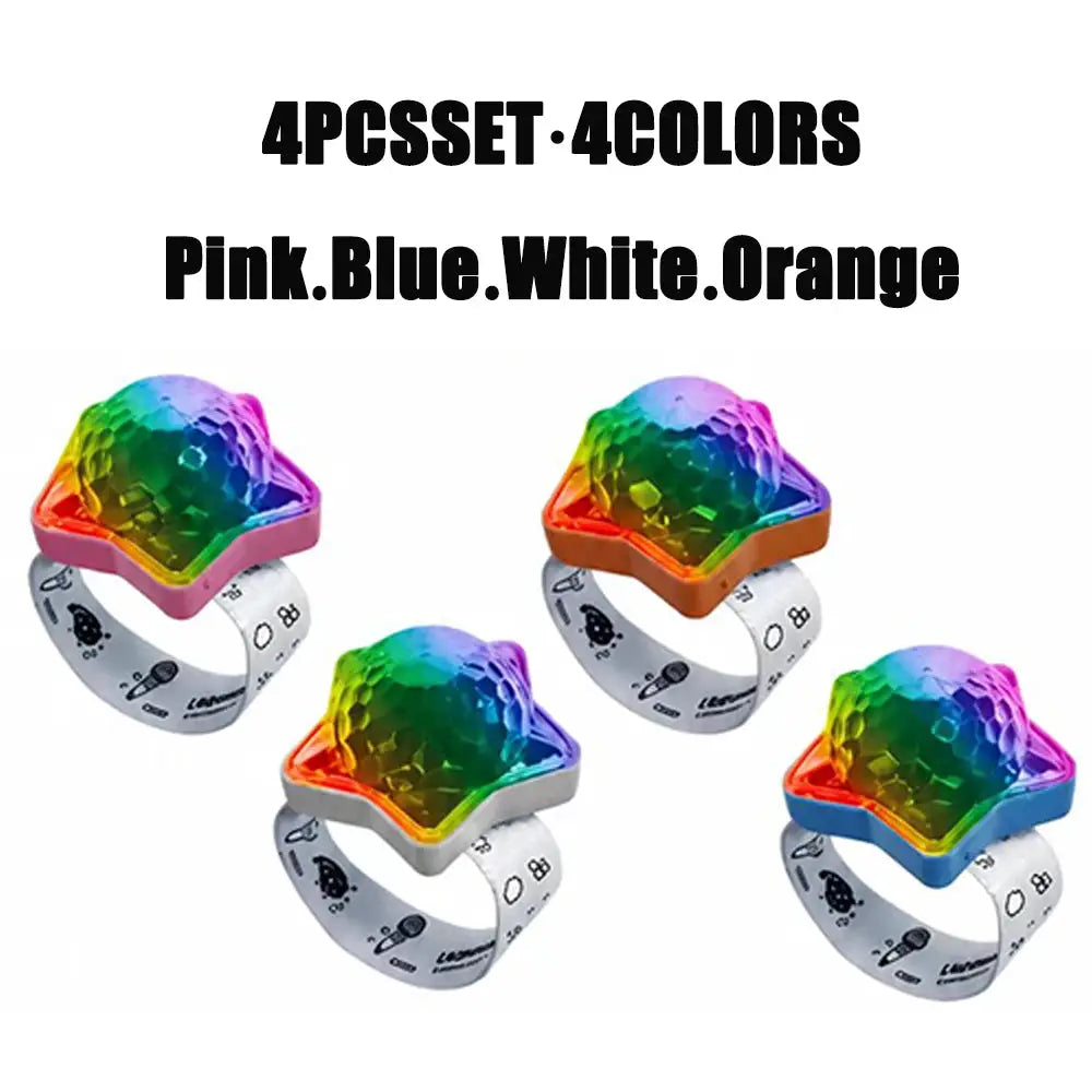 Disco Bracelet Lights | Rechargeable | 360 Rotation | 4 Pack
