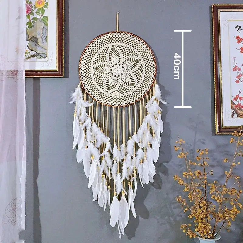big dream catcher hanging/light decoration nordic decoration home girls room/nursery/kids decor dreamcatcher children room new 5 from PriceLows™