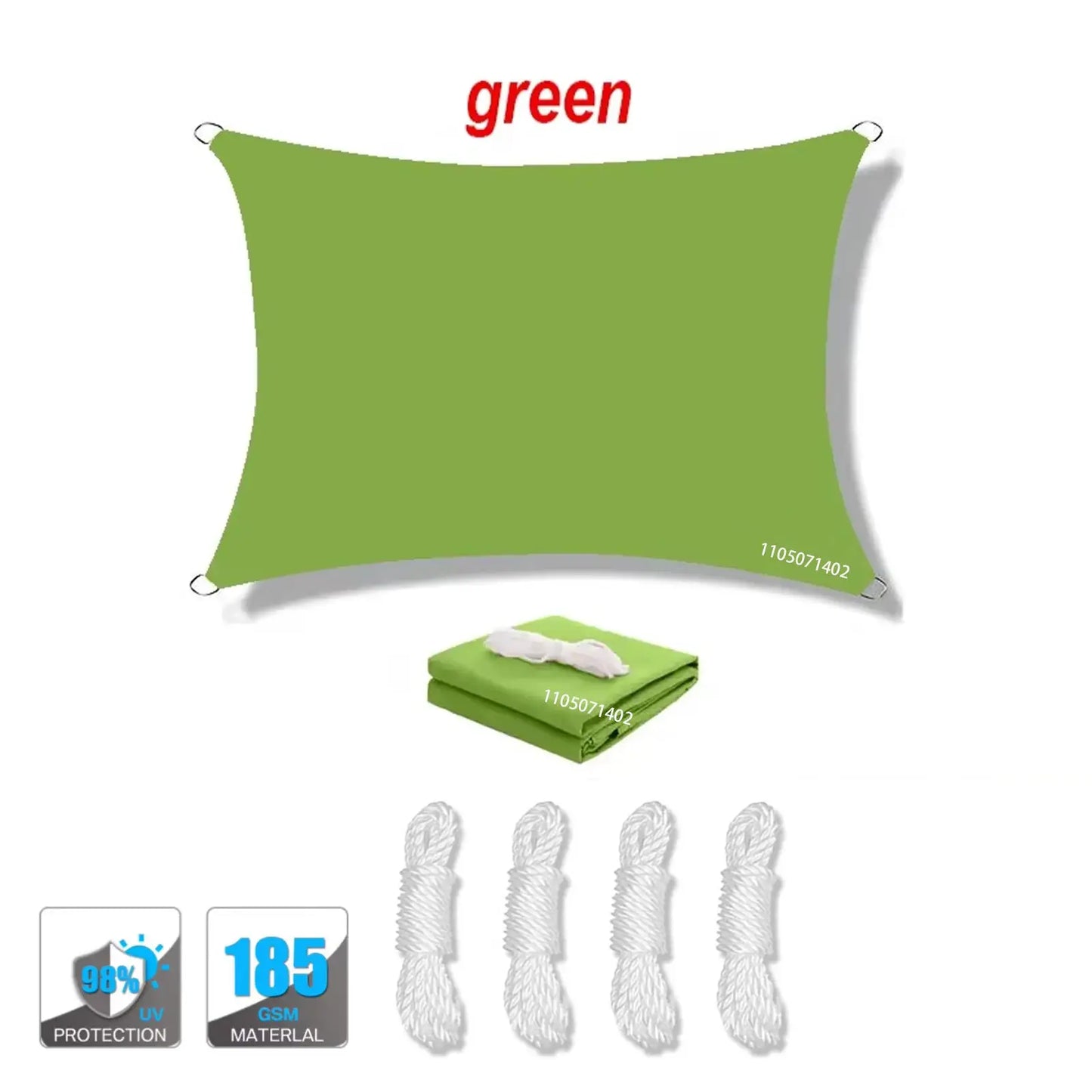 Waterproof Sun Shade Sail | Uv Block | D-Rings | Rectangular