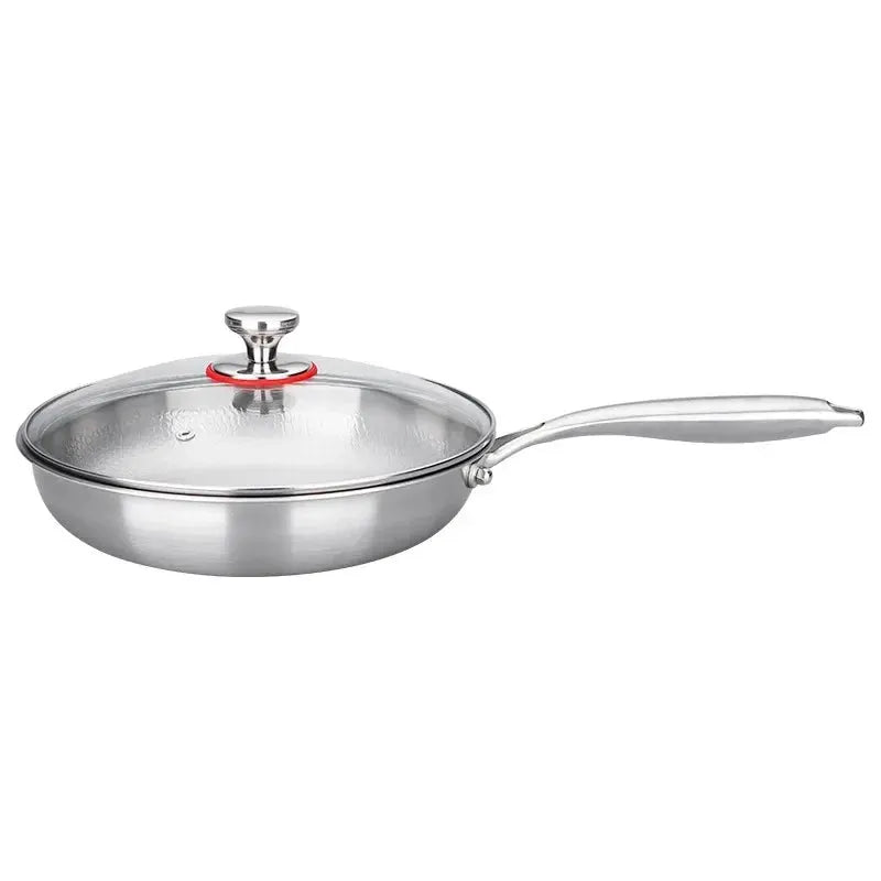 Titanium Pan | Flat Bottom | Hammered Pattern | No Coating