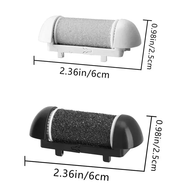 Black Foot Care Tool Heads, Hard Skin Remover, Refill Rollers for Cracked Heels Calluses and Dead Skin Removal, 6 Pcs from PriceLows™