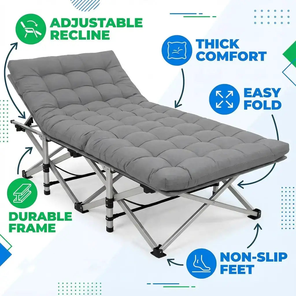 Aoran 560LBS Load-Bearing Outdoor Folding Chair, Non-Slip Foot Pads, Foldable Storage Bag Design Outdoor Furniture from PriceLows™