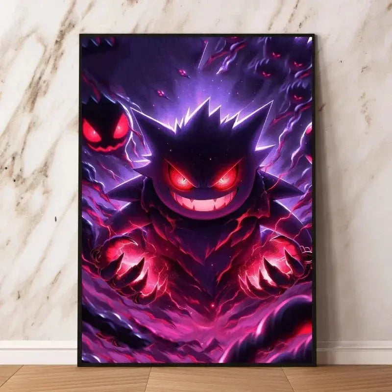 Cartoon Anime Pokemon Gengar Character Poster Print Kids Room Bedroom Decoration Painting Children's Holiday Gifts Classic from PriceLows™