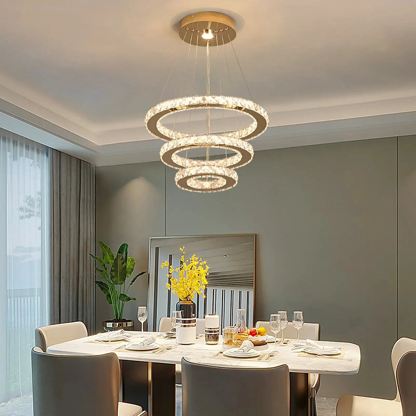 French luxury crystal chandeliers Hall living room Led ceiling lamp pendant ceiling light Room Kitchen Dining table decoration from PriceLows™