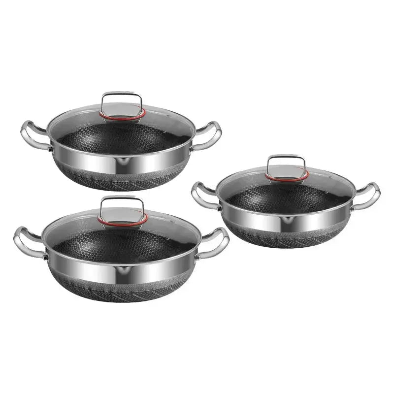 Stock Pot Pan | Stainless Steel | Induction Compatible Nonstick | General Use