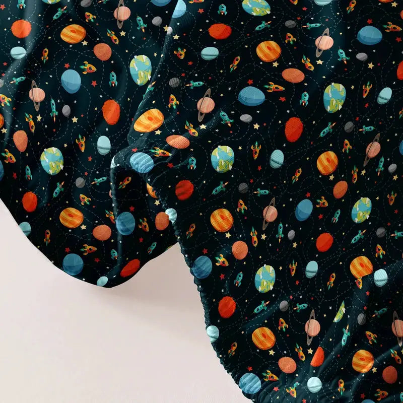 1 Cartoon Fun Printed Matte Fitted Sheet, Bedroom Printed Bed Cover, Bedding (Excluding Pillowcases) from PriceLows™