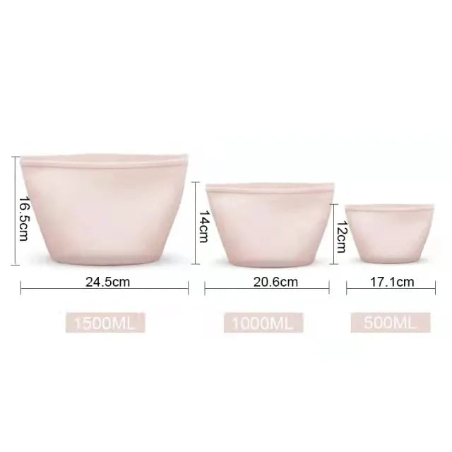 Reusable Silicone Food Storage Bags | Food Grade | Fridge Friendly | 1 Pack