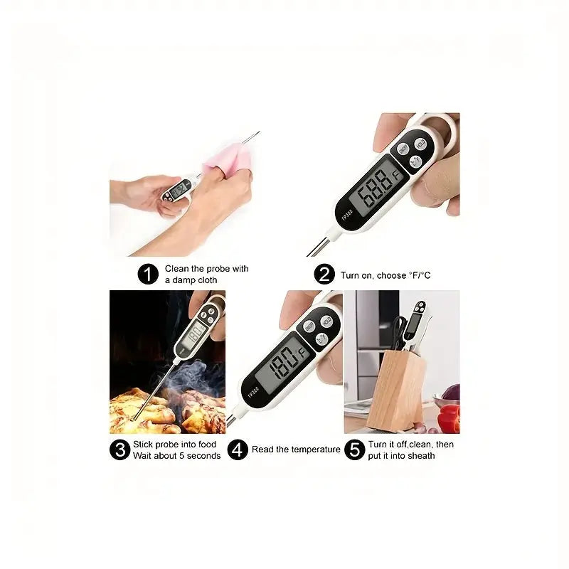 Probe Thermometer | 0.1 Celsius Resolution | 9.65in Length | 1 Pack from PriceLows™