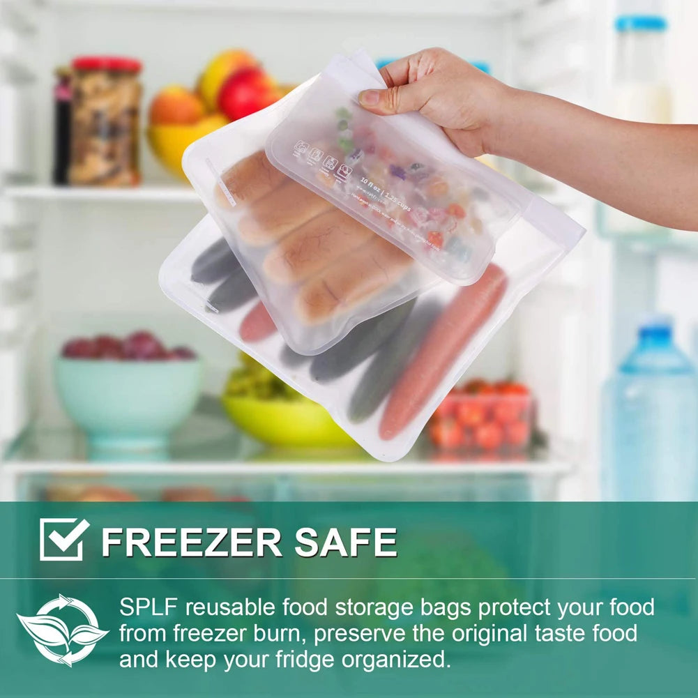 Silicone Food Storage Bag | Reusable Zip Seal | Fridge Safe | Assorted Sizes