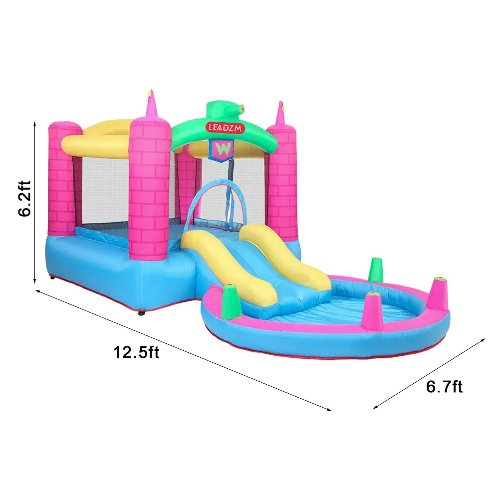 Inflatable Bounce House Water Park Slide Bouncer Climbing Wall Bouncy Castle Large Jumping Area Ideal Kids Jumper from PriceLows™