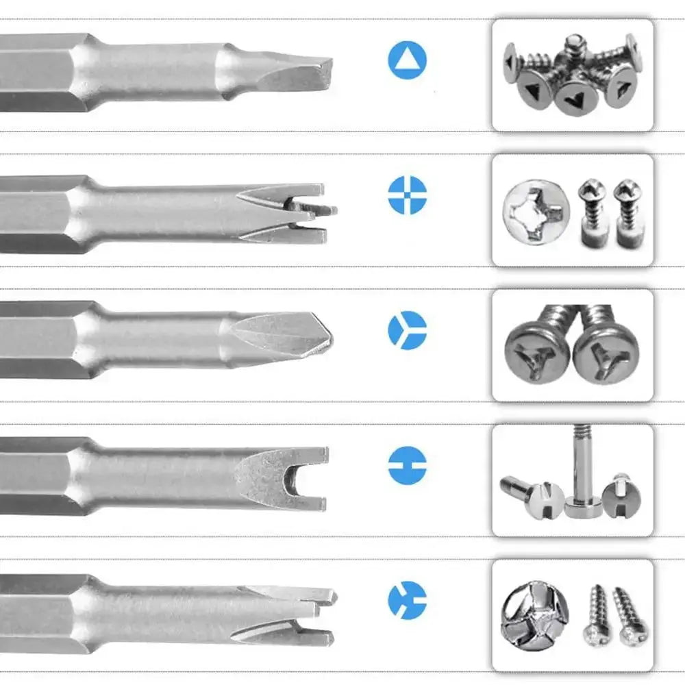 5/7/13Pcs Special-shaped Screwdriver Set 50mm U-shaped Y Shape Triangle Inner Cross Three Points Phillips Slotted Screwdriver from PriceLows™