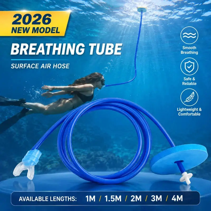1/ 2/3/4m Snorkel Snorkeling Full Dry Breathing Tube Anti Choking Diving Equipment Scuba Gear Swimming Training Foldable Design from PriceLows™