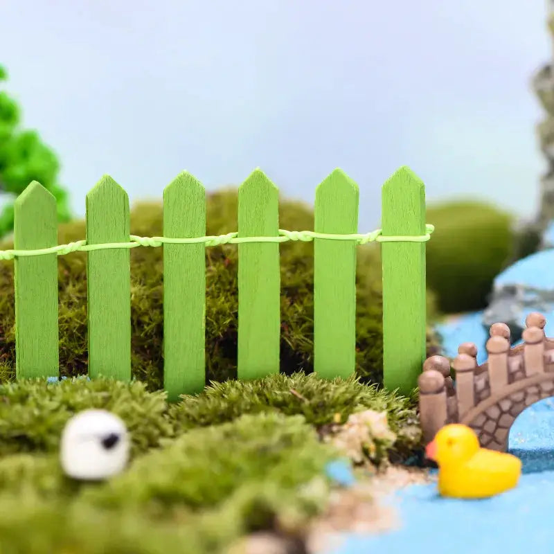1pc Mini Fence, Garden And Bonsai Decoration Fairy Tale Garden Fence Wooden Decoration, DIY HandicraftProject Mini Picket Fence from PriceLows™