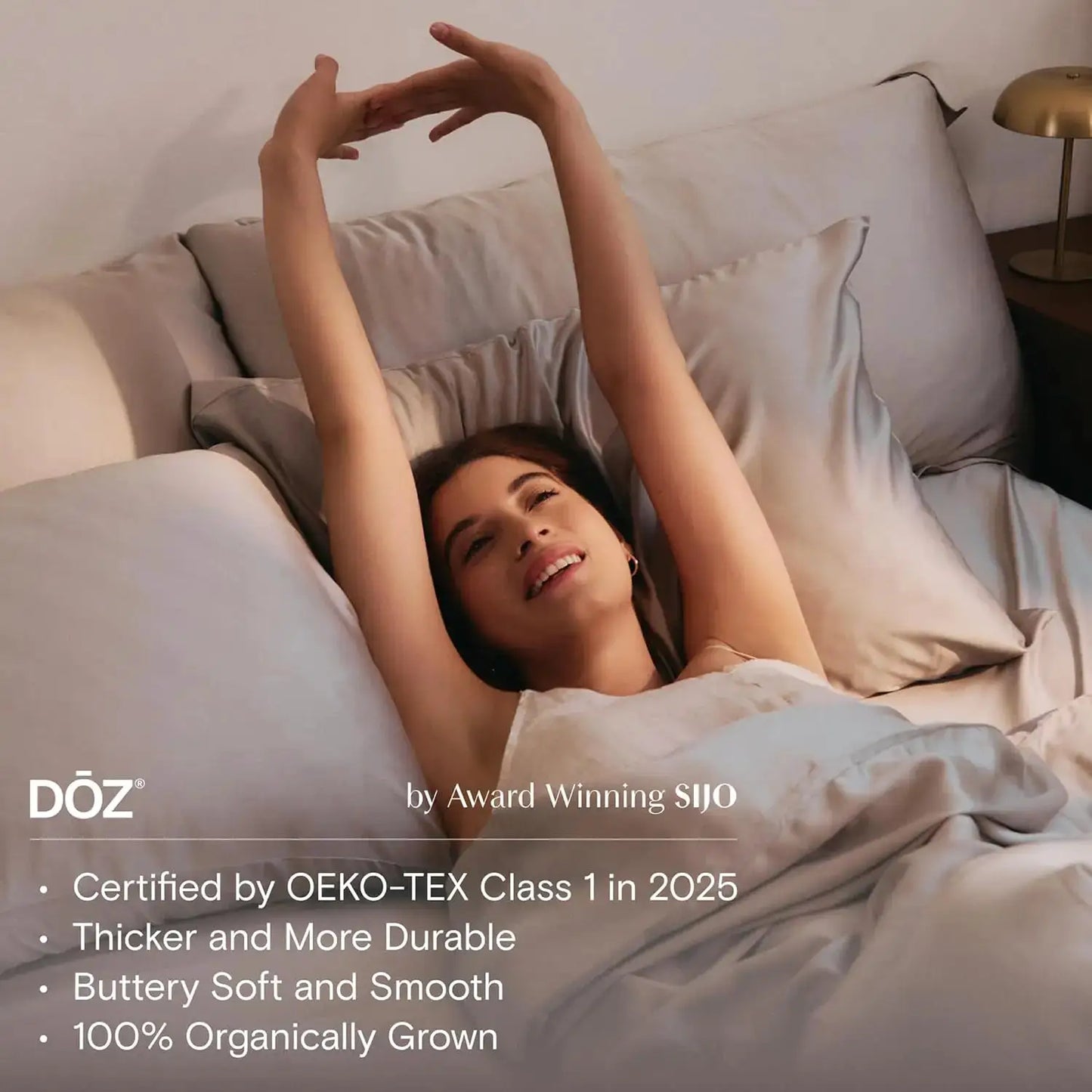 Bamboo Sheet Set, Buttery Soft Cooling Sheets with Deep Pockets, 3 Piece Bedding Set for Queen Size Mattress from PriceLows™