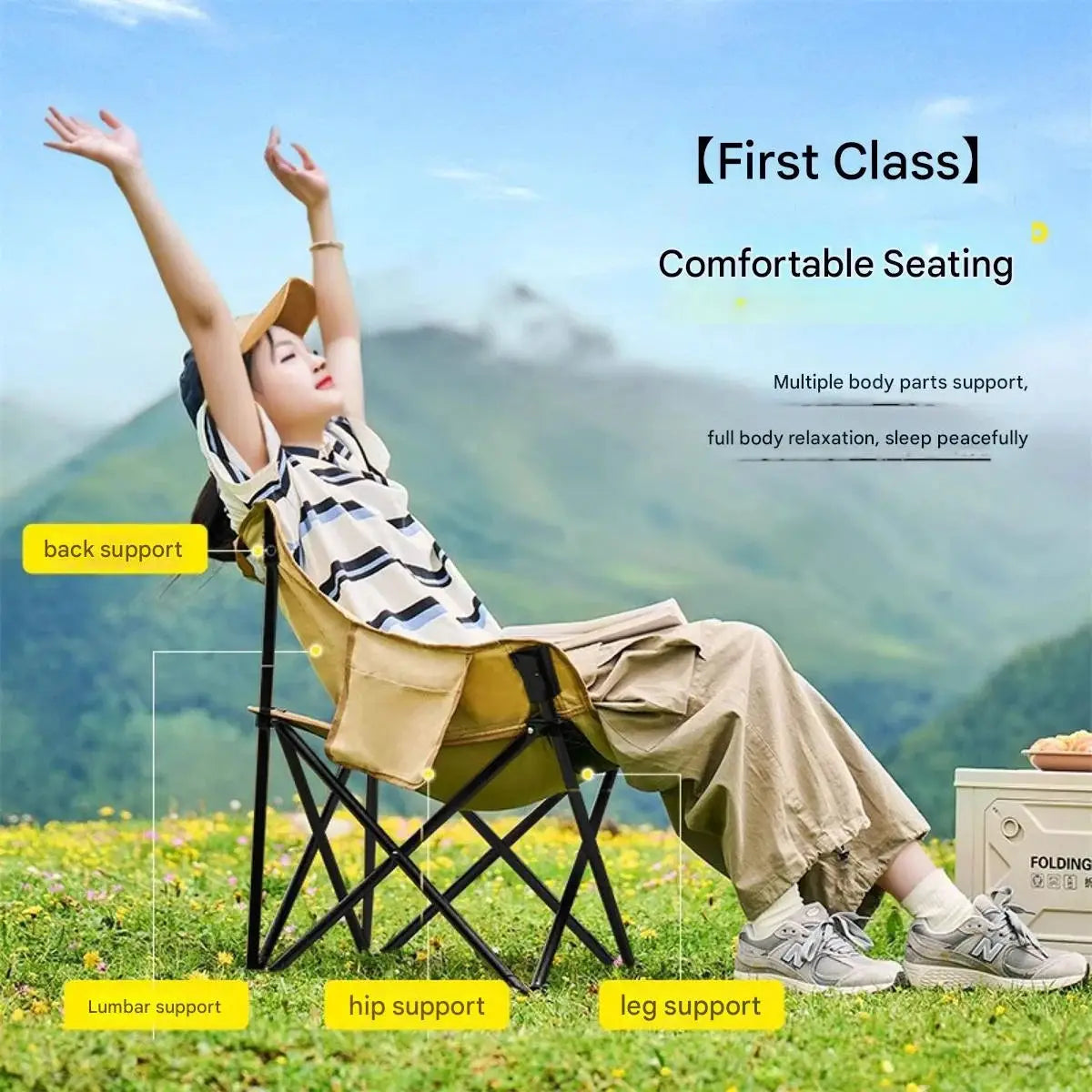Moon Chair | Outdoor Folding | Metal Frame | Large from PriceLows™