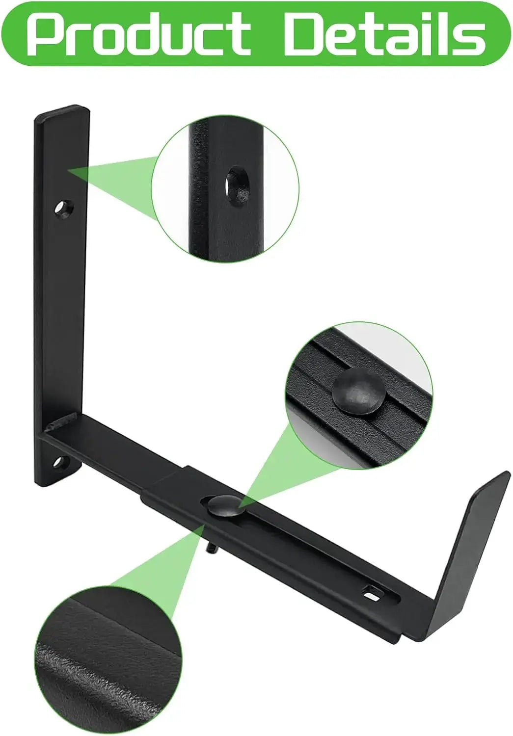 Adjustable Window Box Bracket 4 Pack, Heavy Duty Planter Holder for 6-12 Inch Deep Boxes from PriceLows™
