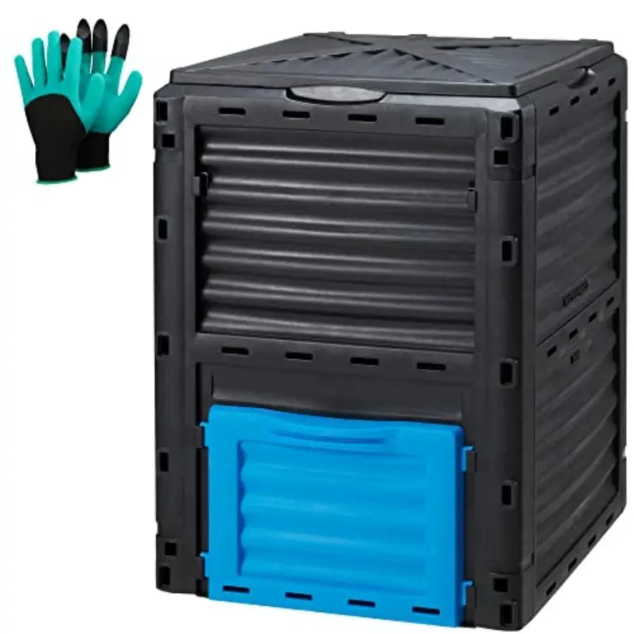 Garden Compost Bin 80 Gallon 300L Large, Outdoor Composter from PP Material, Composting Box Easy Assembly Many Vents, Fast Crea from PriceLows™