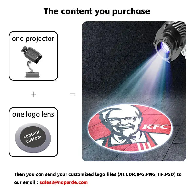 Gobo Projector Light | Waterproof Outdoor | Rotating LED Focus | Custom Sets