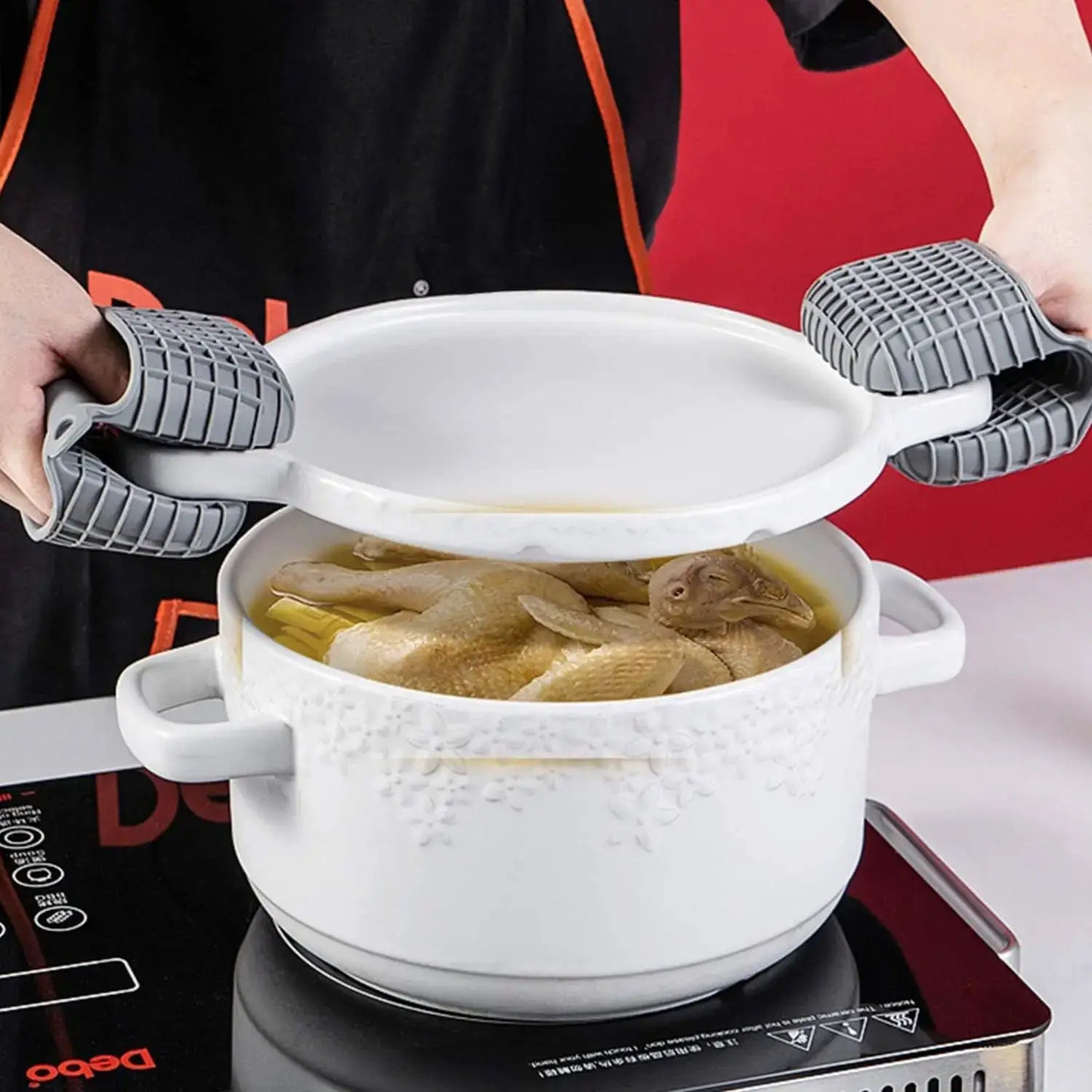 Oven Mitts | Heat Resistant Silicone | Non Slip Grip | Single Pack