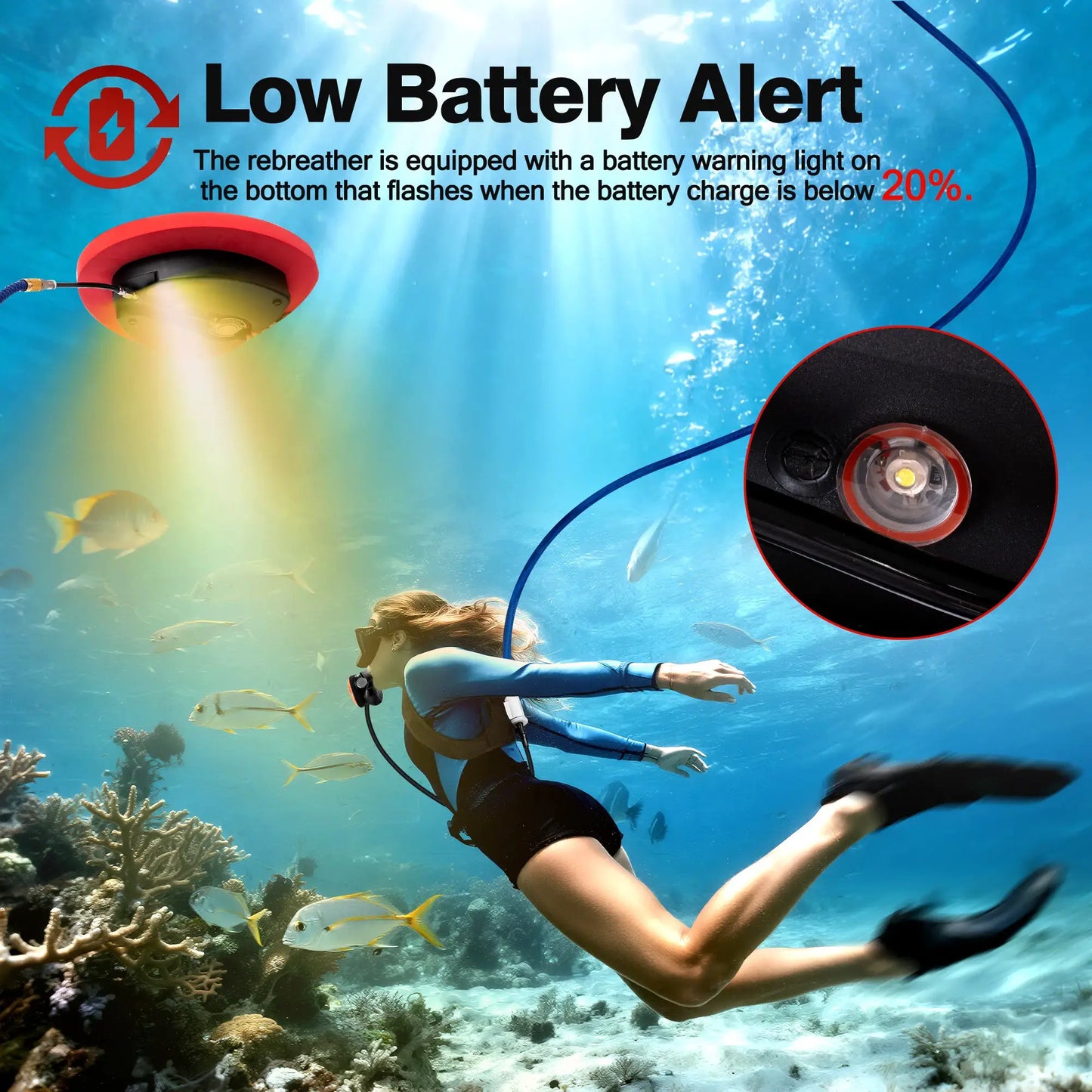Diving Ventilator | Depth 10M | Battery Life 3.5H | 52500mAh/70000mAh