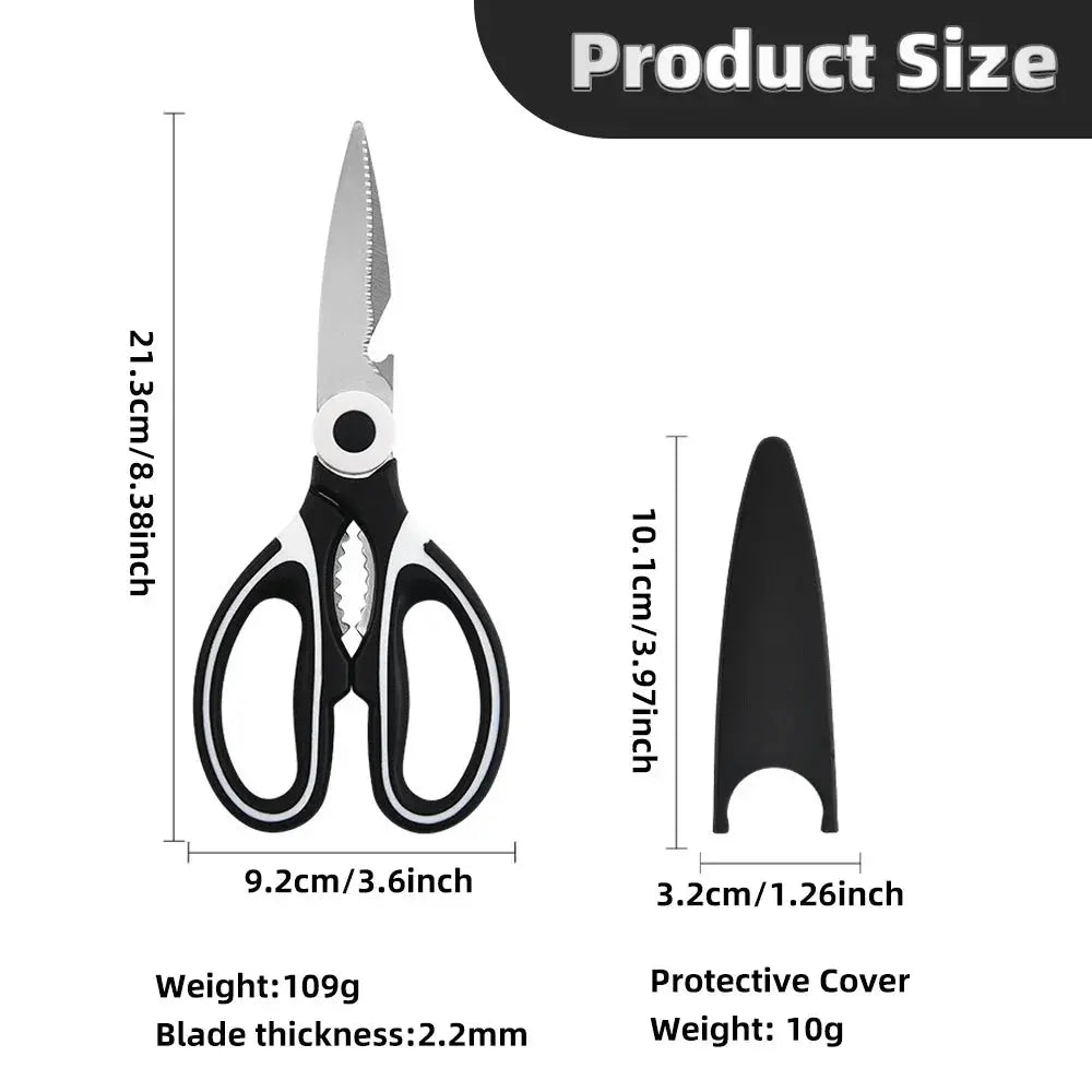 Multifunctional Scissors Kitchen Stainless Steel Scissors Chicken Bone Meat Fish Killing Dedicated Household Gadgets Scissors from PriceLows™