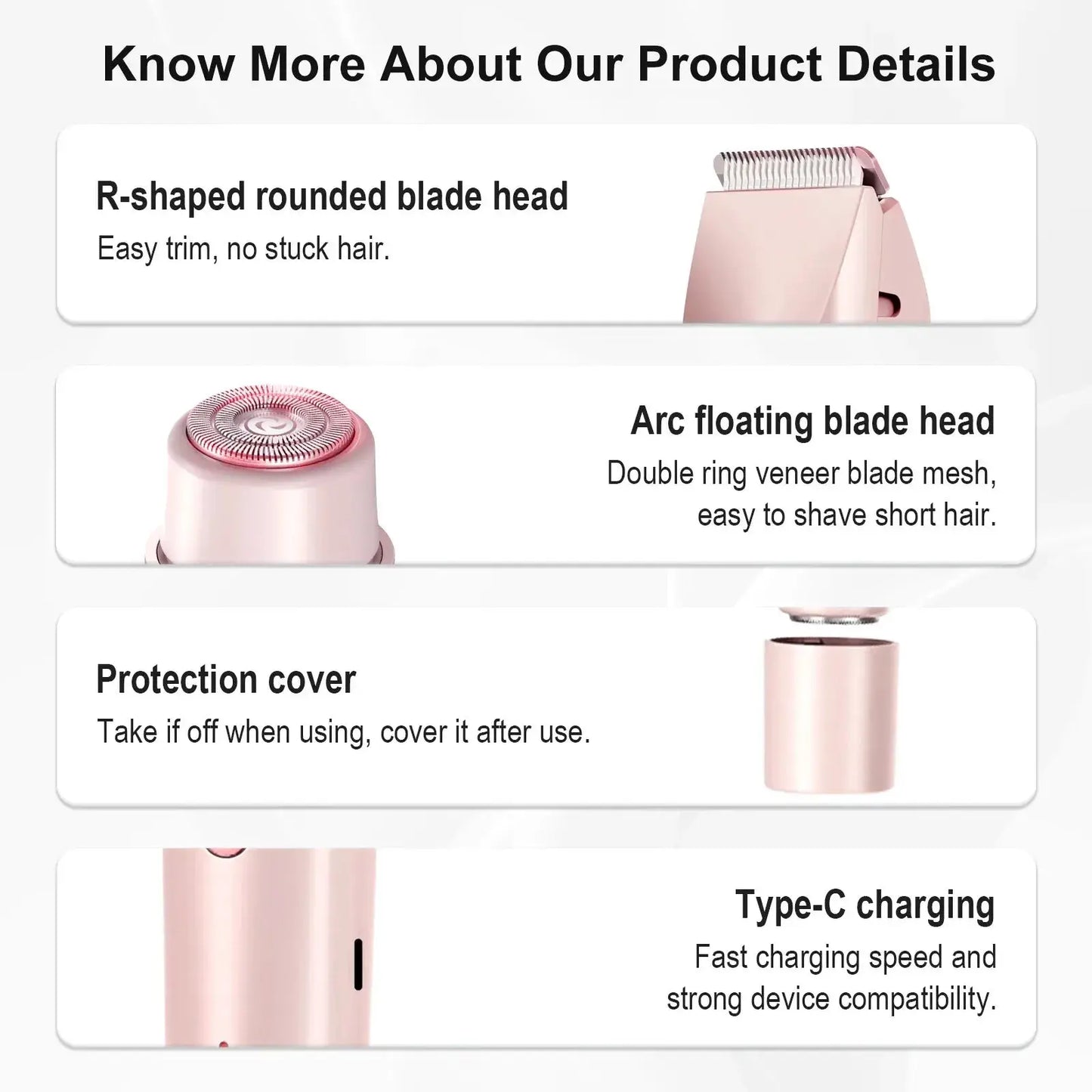 Women Electric Hair Remover | Waterproof Shaver | 90 Min Battery Life