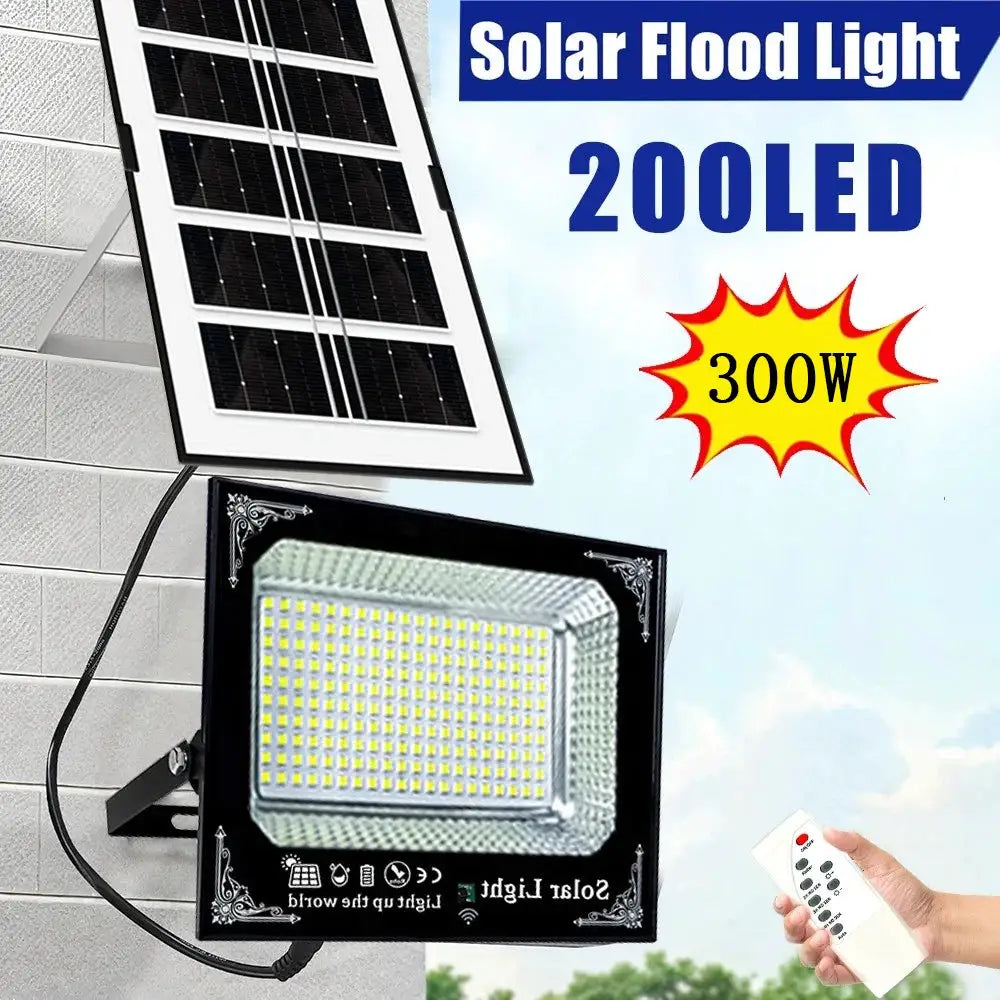 300W Outdoor Solar Flood Light Patio Light Garage Light Remote Control Indicator Light IP67 For Outdoor Patio Garden Billboards from PriceLows™