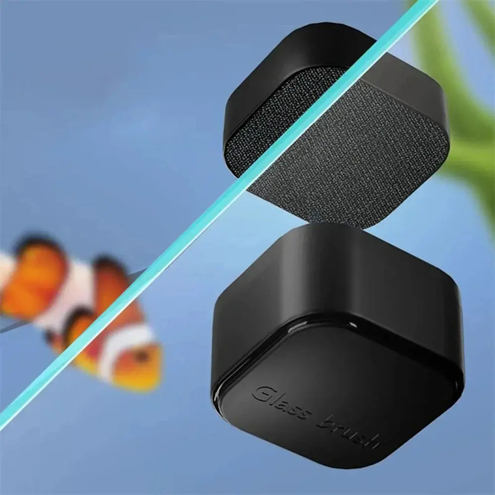 Aquarium Glass Cleaner | Fits Tanks Under 6Mm Thick | Mini Square Design